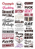 Temporary Tattoo Sheet - 30 Adult Designs, 7-Day Wear