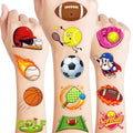 Sports Temporary Tattoos - 96 PCS Pre-Cut Soccer Football Baseball