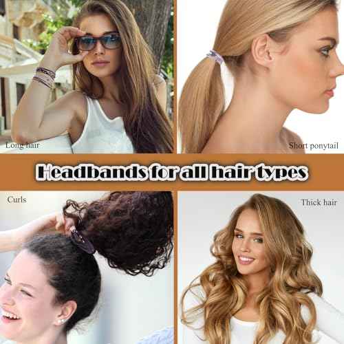 20 PCS Boho Hair Ties, Women's Hair Tie Bracelets in 5 Neutral Colors, Ponytail Holders for Thick or Thin Hair, Cute No-Damage Elastics (20PG6)