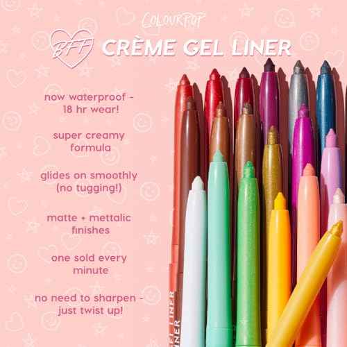 ColourPop x Sailor Moon Cr?me Gel Waterproof Eyeliner - 18HR Wear, Ultra-Pigmented Eyeliner Pencil with Matte & Metallic Finishes - Smudge-Proof, Vegan & Cruelty-Free - Azabu-Juban (0.01 oz)
