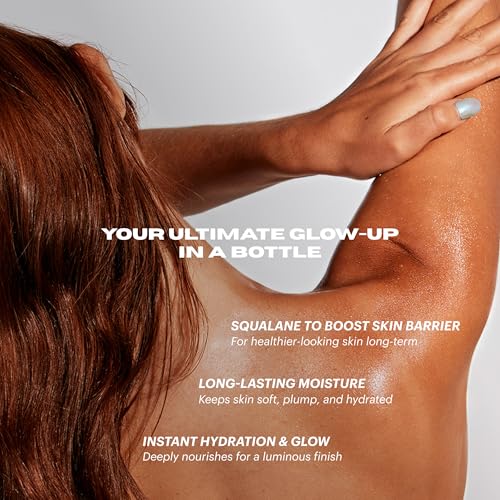 OUI the People FEATHERWEIGHT Hydrating Body Gloss, Orange Blossom Scent, Skin Barrier Boosting Body Glow Oil for Deep Hydration, Softens, Firms, and Enhances Skin Health, Shimmer Body Oil, 3.3 oz