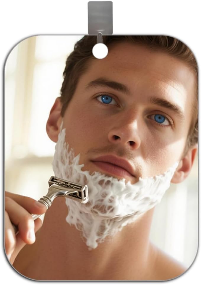 Fogless Shower Mirror 9.4" Anti Fog Shaving & Makeup