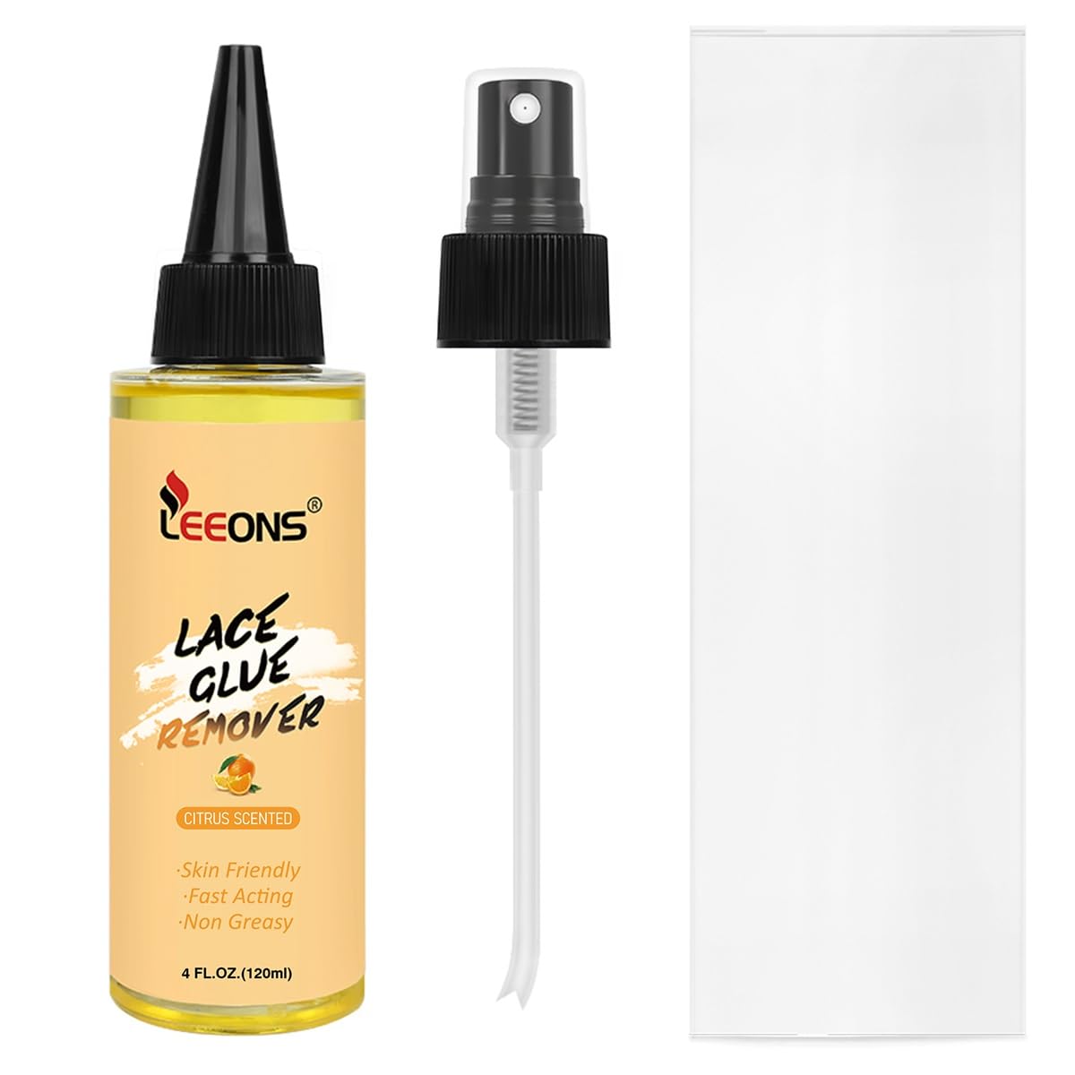 4OZ/120ml Tape and Lace Remover Fast Acting/Bond Release Spray/Residue Removal Solution for Lace Wigs, Extensions, Hair Systems Tape & Lace Glue Remover NO Harsh Solvents, Dyes, Harmful Fumes