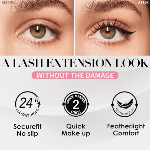 Magnetic Eyelashes Kit with Eyeliner & Applicator - 5 Pairs