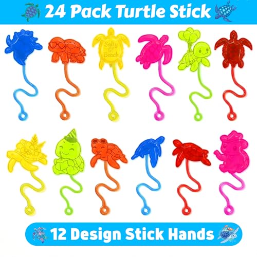 48-Piece Turtle Party Favors Set - Stick Hands & Tattoos