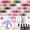 Beetles Gel Nail Polish Kit with UV Light - 35 Colors, 68 Pieces, Manicure Set