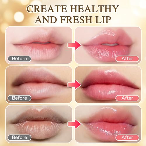 pH Color Changing Lip Balm with 24K Gold, 24H Hydrating