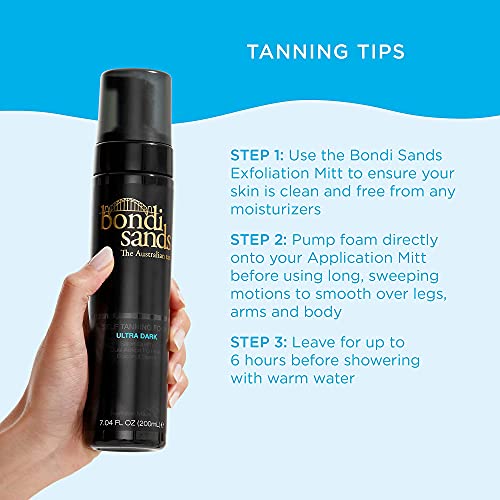 Bondi Sands Ultra Dark Self Tanning Foam + Back Applicator | Includes Lightweight Foam and 1 Back Applicator with 3 Replacement Pads ($38 Value)