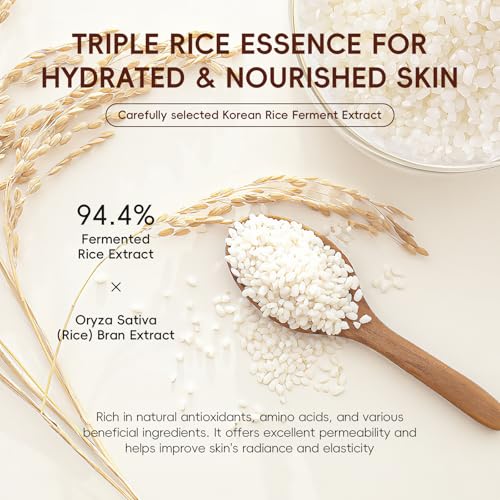 LAIKOU Rice Skin Care Set - 5pc Korean Beauty Kit for Women