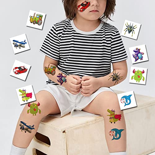 408 PCS Individually Wrapped Temporary Tattoos for Kids - Mixed Tattoos for Kids Birthday Party Favors Goodie Bag Fillers