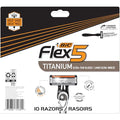 BIC Flex 5 Disposable Razor for Men, Sensitive Skin Razor For a Smooth, Comfortable and Close Shave, 10 Piece Razor Set