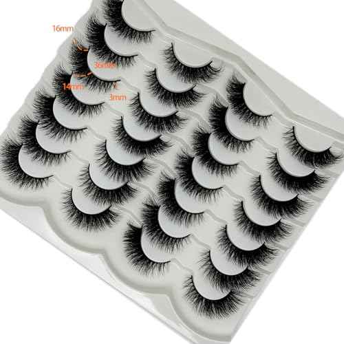 Cat Eye Lashes Natural Look Short Fluffy Fox Eye Lashes Strip Soft C Curl Natural Faux Mink Eyelashes Wispy Cateye Lash Strips Wispy Fake Eyelashes Bulk 14 Pairs