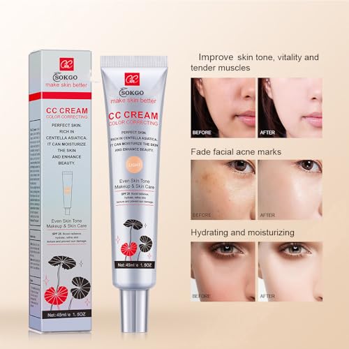 CC Cream with SPF 25 - Full Coverage Foundation, Dark Shade (2PCS)