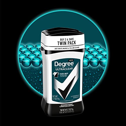 Degree Men UltraClear Black+White Antiperspirant, 72-Hour Protection, 2-Pack