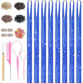 Blue Hair Tinsel Kit - 48 Inch 3200 Strands with Tools