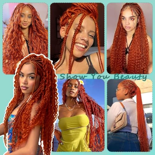 Ginger Boho Deep Wave Human Hair Extensions - 22 Inch, 350g