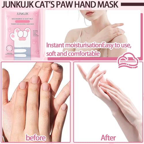 Hydrating Hand Masks for Dry Cracked Hands - 6 Pack Moisturizing Gloves Set