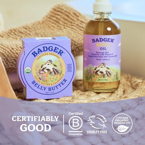 Badger Belly Butter Stretch Mark Cream, 2 oz Tin