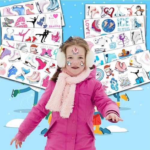 96PCS Ice Skating Temporary Tattoos – Winter Sports Party Favors