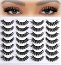 APCYUST Cat Eye Mink Lashes - 14 Pairs Wispy Volume