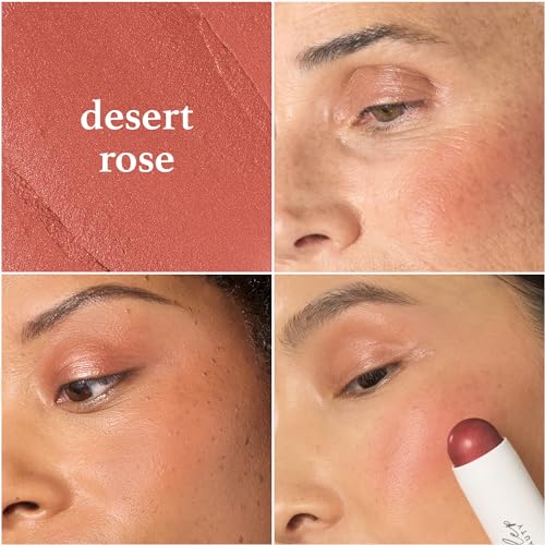 Julep Skip The Brush 2-in-1 Blush and Lip Makeup Stick Contour, Blush, & Highlighter Trio- Sheer Glow (Highlighter), Desert Rose (Blush), Melted Cocoa (Medium Skin Tones) - 3pc Set