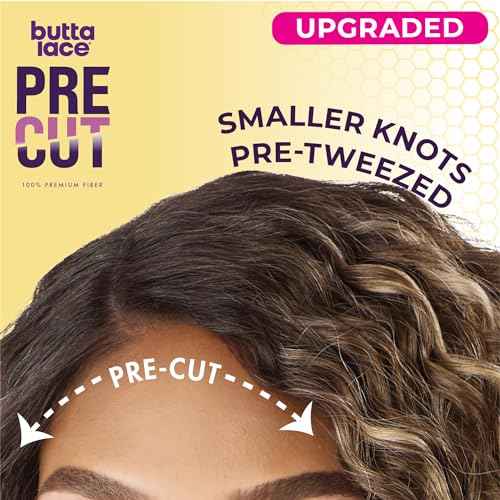 Sensationnel Butta Lace Precut Wigs - Unit 6 Glueless Extra Wide 5 Inch Deep Parting Synthetic Pre Tweezed Smaller Knot Hairline (TH2/27613)