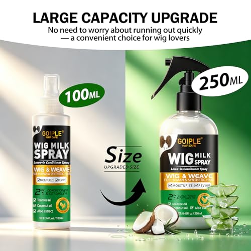 Wig Milk Spray 250ML - 2-in-1 Conditioner & Detangler