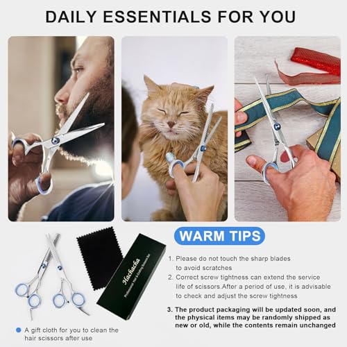 Hachacha 6.5in Hair Cutting & Thinning Scissors Set
