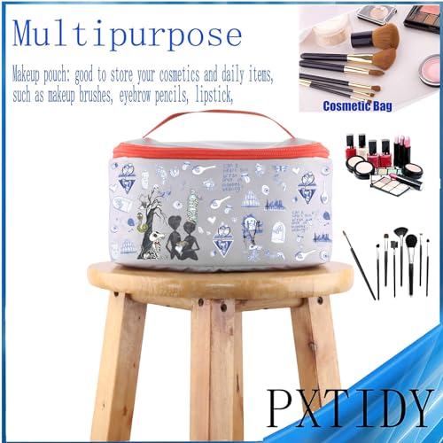 PXTIDY Corpse Horror Bride Inspired Cosmetic Case Bride Wedding Gift Horror Movie Makeup Organizer Bag Halloween Party Gift