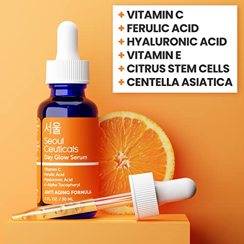 Korean Vitamin C Serum + 97.5% Snail Mucin Eye Cream Set for Glowing Skin & Youthful Eyes