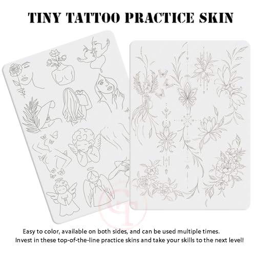 Tattoo Practice Skin Pad 2pcs Double Sided Silicone