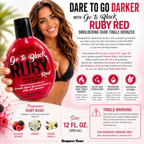 Supre Go to Black Ruby Red Tingle Bronzer 12oz