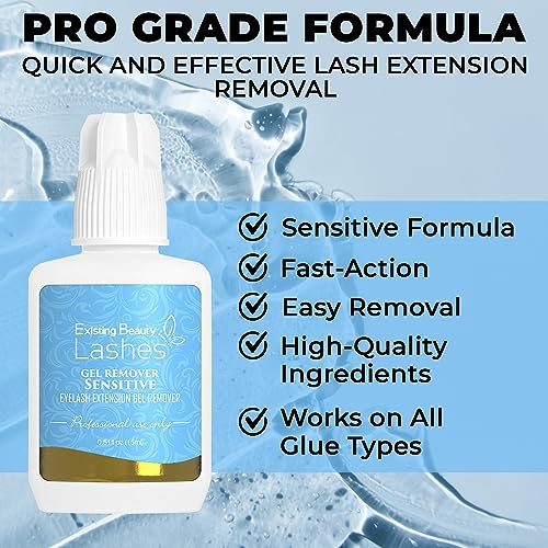 Sensitive Lash Extension Remover Gel - 2 Pack, 15ml, GBL Free