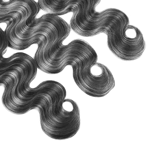P1B Grey Ombre Body Wave Hair Bundles 18 20 22 Inch