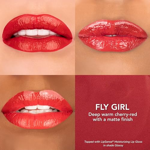 SeneGence LipSense Fly Girl Liquid Lipstick and Glossy Clear Lip Gloss Duo ? 18HR Wear, Hydrating, Waterproof, Transfer-Proof