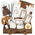 LILY ROY 17-Piece Coconut Vanilla Spa Gift Set - Hydrating Bath Basket