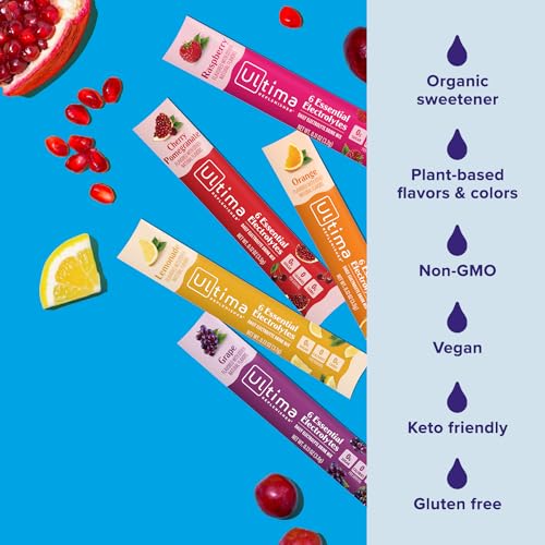 Ultima Replenisher Original Variety Electrolyte Packets – 20 Stickpacks, Sugar-Free, Vegan Hydration Mix