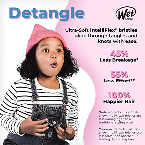 Wet Brush Original Detangler Brush - Free Spirit, Sangria - All Hair Types - Ultra-Soft IntelliFlex Bristles Glide Through Tangles with Ease - Pain-Free Comb for Men, Women, Boys and Girls