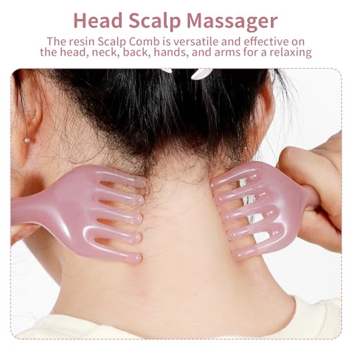 Head Massager 2Pcs Scalp Massage Tool Resin Handheld