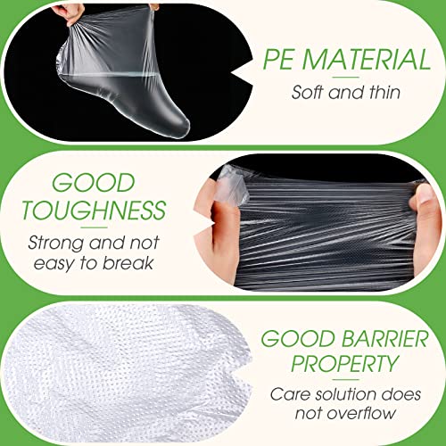 1500 Pcs Disposable Plastic Foot Covers for Paraffin Bath & Pedicure Spa