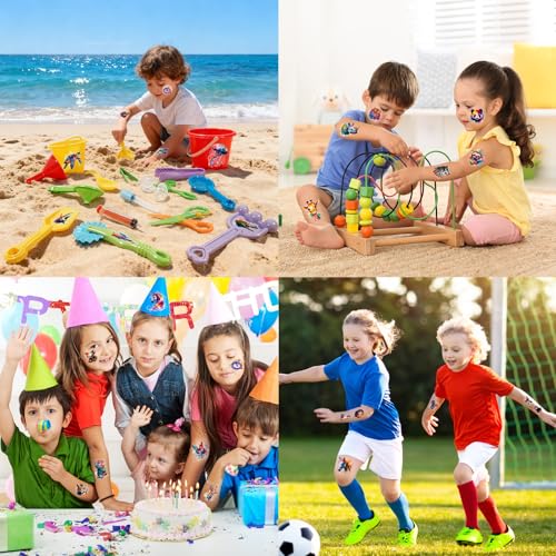 120 Watercolor Animal Temporary Tattoos for Kids