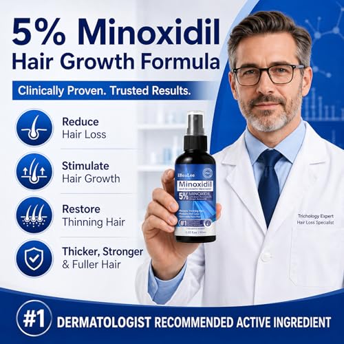 5% Minoxidil Hair Growth Spray - Men & Women, 3 Bottles
