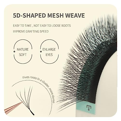 5D Premade Fan Eyelash Extensions 0.07mm D Curl 8-15mm Mix