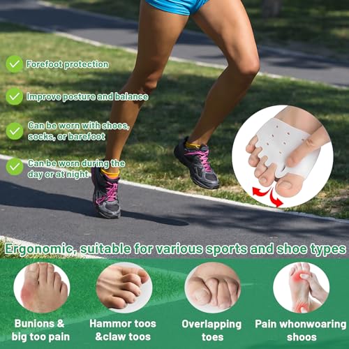 Silicone Toe Separators for Bunions & Overlapping Toes - 2-Pack
