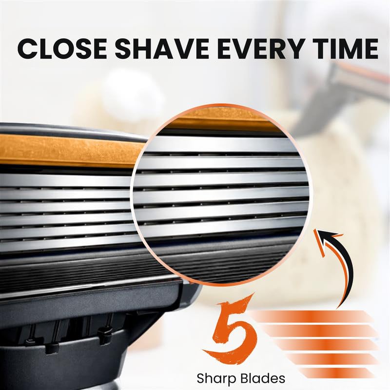 Evapure 16 Pack Fusion 5 Razor Blade Refills for Men, Universal Handle Fit