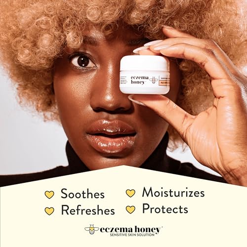 ECZEMA HONEY Multi Peptide Eye Cream - Anti Aging Eye Cream for Dark Circles & Puffiness - Facial Skin Care Products for Eczema, Dry & Sensitive Skin (0.5 Oz)