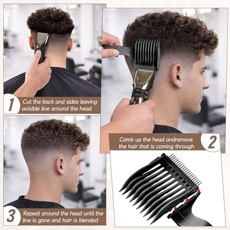 4-in-1 Detachable Barber Comb Set for Fades & Styling