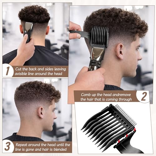 4-in-1 Detachable Barber Comb Set for Fades & Styling