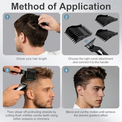4-in-1 Fade Comb Set for Hair Clippers – Professional Barber Tool