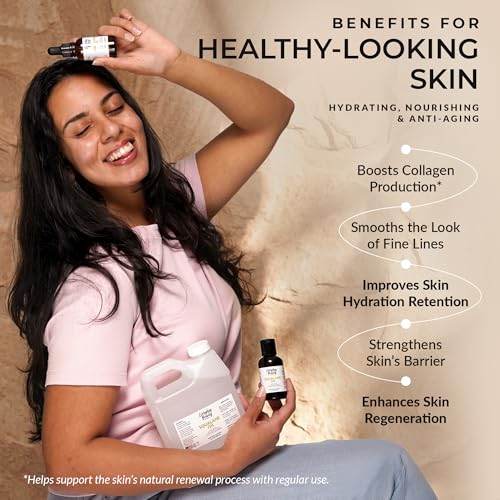 Squalane Oil - 100% Pure & Natural Plant Derived Facial Oil 2 Fl Oz - Cold Pressed and Unrefined Premium Grade Multipurpose Moisturizing Oil for Skin and Hair